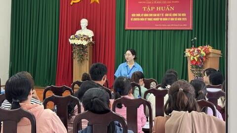 Trung tâm Y tế khu vực Gia Nghĩa Tập huấn chuyên môn nghiệp vụ cho công tác viên dân số