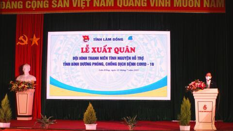Thanh niên tình nguyện Lâm Đồng lên đường hỗ trợ tỉnh Bình Dương    phòng, chống dịch bệnh COVID-19